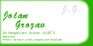 jolan grozav business card